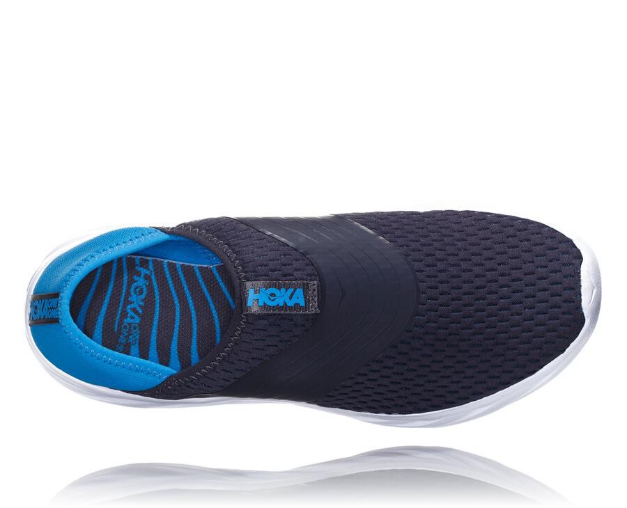 Hoka One One Sandals Mens Navy/White - ORA Recovery - 81243HLOD